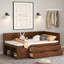 Lit de jour simple avec tiroirs et tablettes, noyer-32418959-32418957