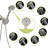 4.7" Rain Showerhead And 8 Hand Shower System, Brushed Nickel, Plastic Multi Function , & Shower, Nickel Look-118036837