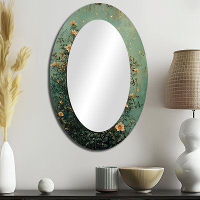 Nusery Moon White Sweet Serenade - Large Oval Wall Mirror On Metal