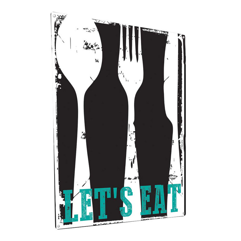" Rustic Lets Eat ", 23.2" H x 17.2" W x 0.04" D