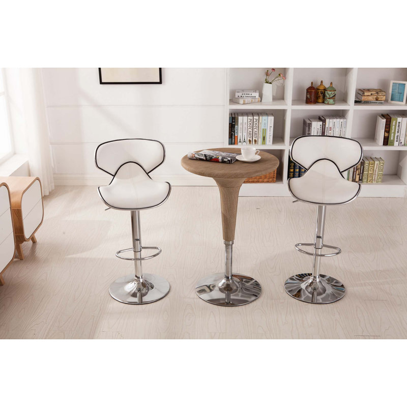 Ensemble de 2 tabourets de bar Upholstery Airlift, Blanc