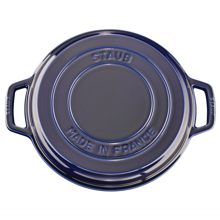 Staub Cast Iron 7-qt Round Cocotte - Dark Blue, Made in France
