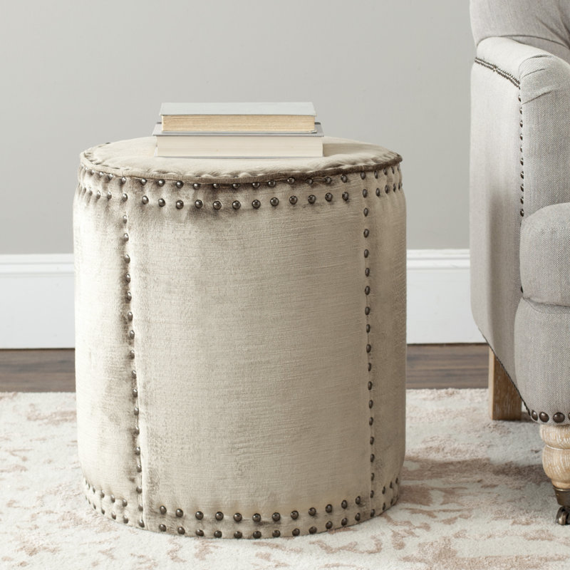 Dejon 46.5cm Wide Round Solid Colour Ottoman