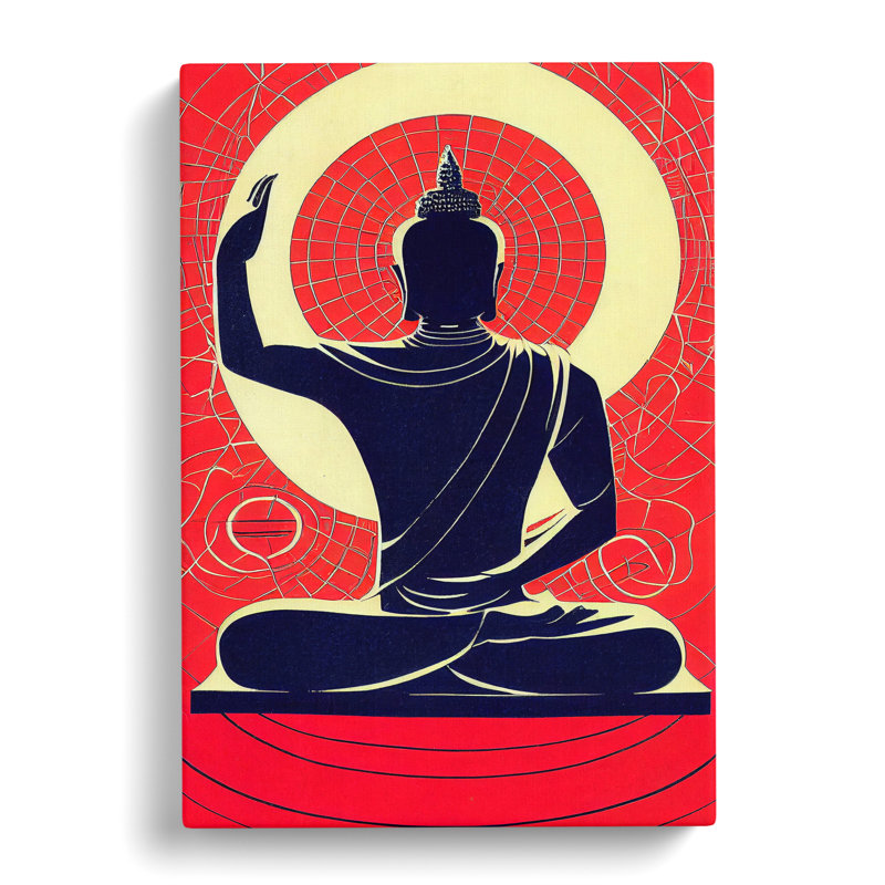 Artistic Buddha - Wall Art, 76cm H x 50cm W x 3cm D, Wrapped Canvas