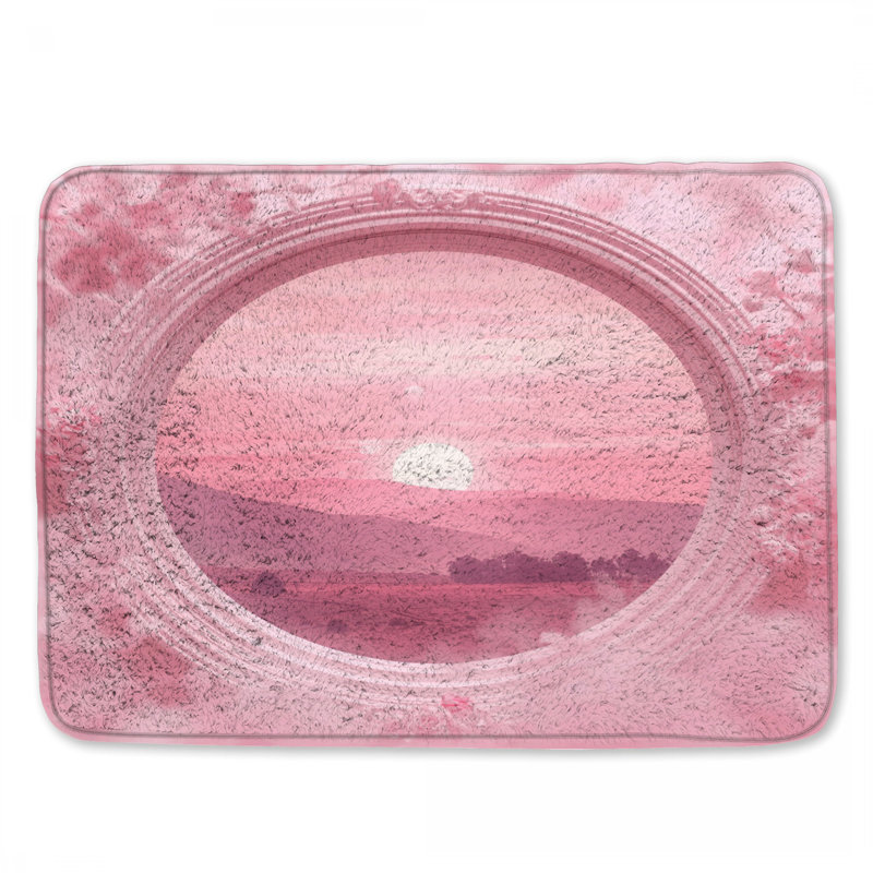 Tapis de bain rose, L 34 po x L 21 po