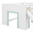 Full Size Low Loft Bed with Slide,Three Storage Drawers and Two Doors