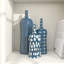 Ceramic Decorative Blue Vase with Varying Patterns Set