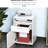 White Office Cabinet With Drawer And Cabinet, Mobile , Provides Ample Storage Space, Fits Under Desks In White, Easily