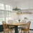 1 Light Scandinavian Single Tiered Pendant with Wood Accent-993856095