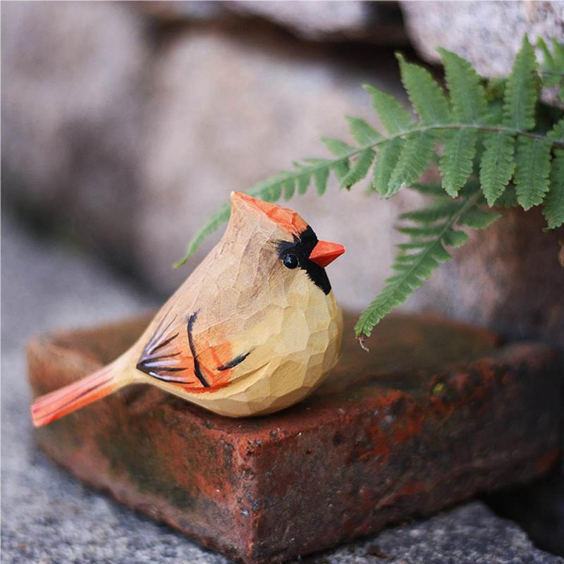 Cardinal Figurines statues cardinal rouge pour décoration intérieure et cadeaux cardinaux (jaune)