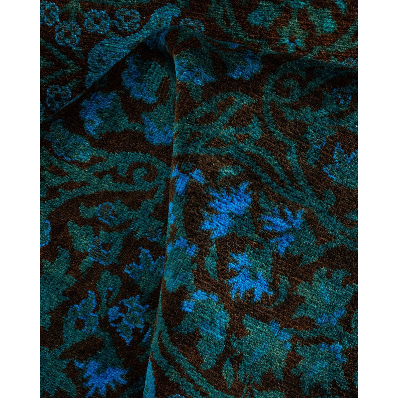Tapis noué à la main unique en son genre Chimel - noir