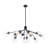 12-Light Modern Black Sputnik Chandelier with Bubble Glass Globes-585040357
