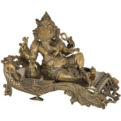 Figurine inclinable en laiton Ganesha