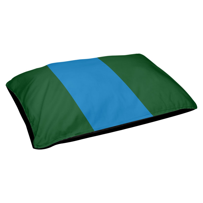 Coussin extérieur Phoenix, Moyen (l 28 po x P 18 po x H 9,5 po), Vert de Good Land / bleu des Grands Lacs / vert de