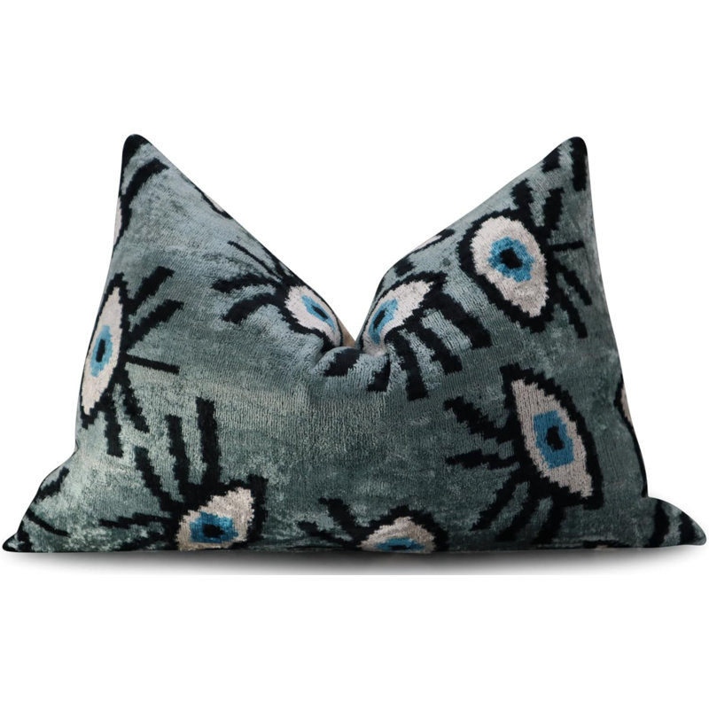 Velvet Rectangular Pillow Cover & Insert, Gray