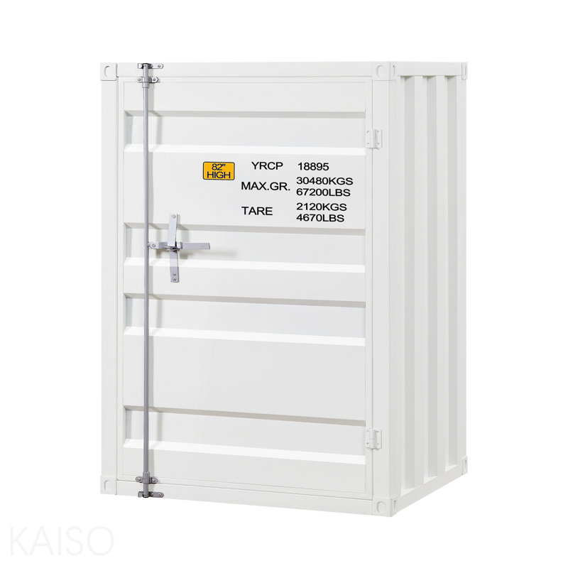 White 1-Door Chest With Container Lock