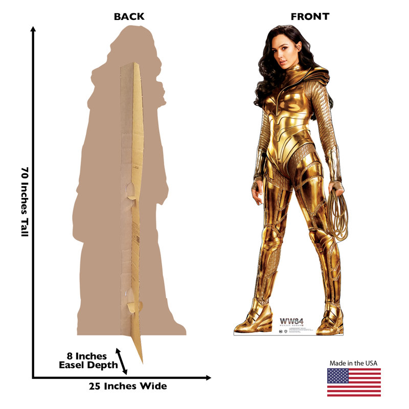 70'' Gold Wonder Woman 1984 Cardboard Cutout Standup
