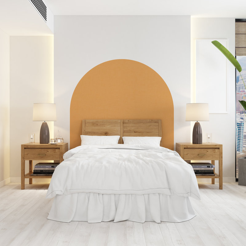 Adhésif décoratif Boho texturé, autocollant d'arche de lit, décalque de mur de haie, autocollant mural d'arche, autocollant de décoration murale arche, arche de lit très grand lit 102LU