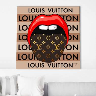 Framed Poster Prints - Louis Vuitton Monogram Bag & Valentino Heels by Cece Guidi ( Fashion > Fashion Brands > Louis Vuitton art) - 32x24x1