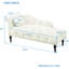 Méridienne en velours blanc avec coussin gracieux, boutons, garniture cloutée et pieds en bois massif - respire l'élégance et la garniture fascinante du salon, les boutons transforment votre espace-59615603