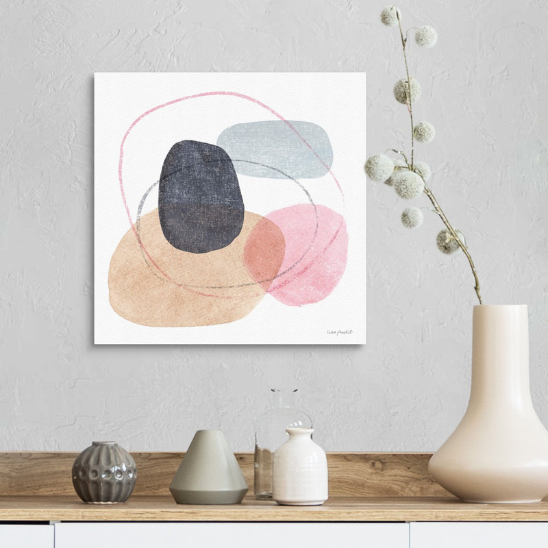«Think Pink 10» par Lisa Audit - reproduction d'art, Toile tendue, H 16 po x l 16 po x P 1,25 po