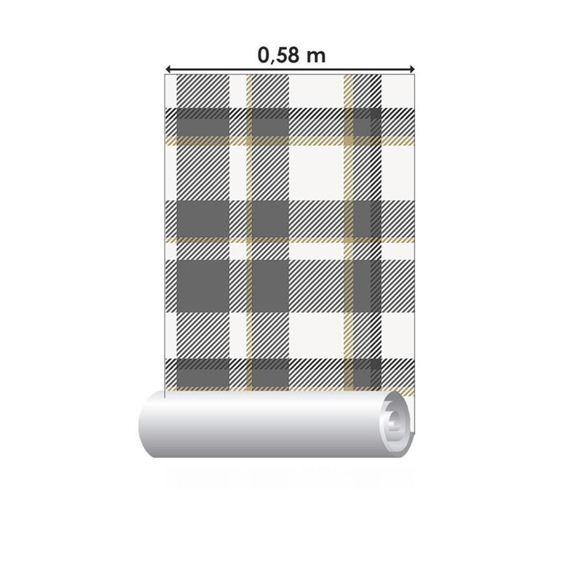 Rouleau de papier peint adhésif Daviere, L 126 po x l 24 po