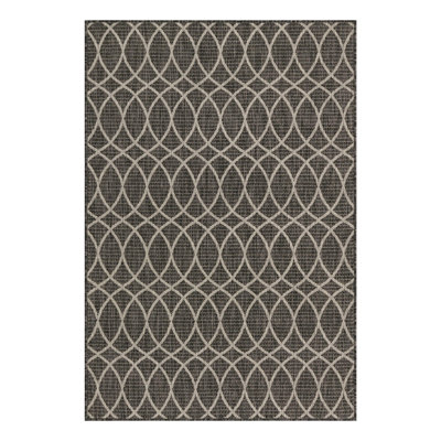 Charcoal Gitter Indoor/Outdoor Trellis Rug
