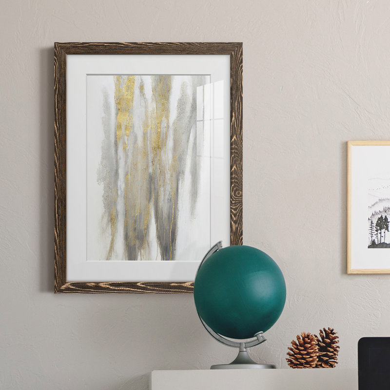 Free-Flowing I - peinture encadrée, H 32 po x l 23 po x P 1 po, Cadre noyer