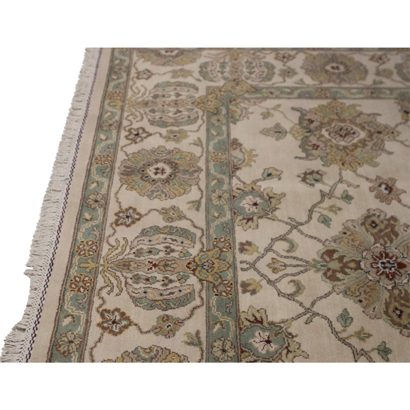Tapis ivoire noué à la main de haute qualité