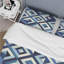 Ensemble de housse de couette bleu beige Midcentury Maze Dream - Midcentury-109173762