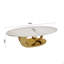 Table basse moderne en faux marbre, tables en pierre frittée avec base en acier inoxydable-2041997756