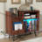 Large Record Player Stand, 350 Vinyl Record Storage Holder with Power Outlet and LED Light-471732376