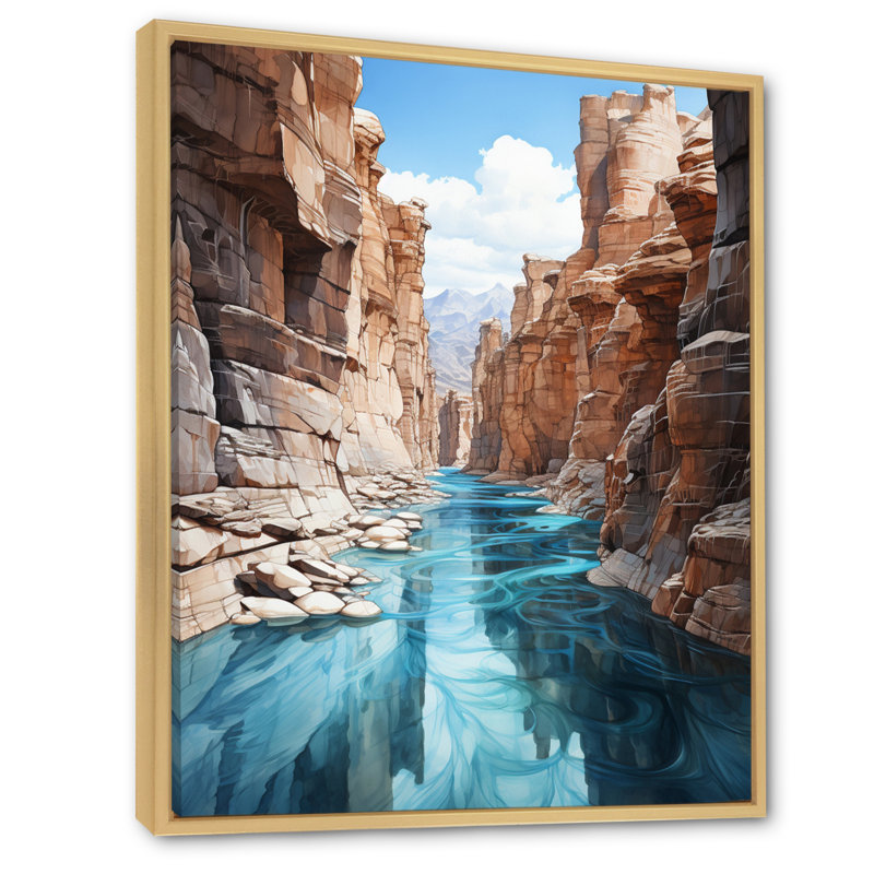 Beiro Canyon Endless Journey 8 - impression, Cadre naturel flottant, H 40 po x l 30 po x P 1,5 po