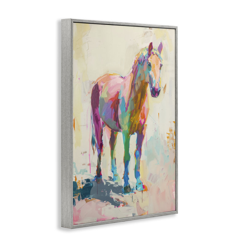 Reproduction d'art giclée sur un cheval au coucher du soleil par Petal Prints Design, Estampe numérique Farmhouse