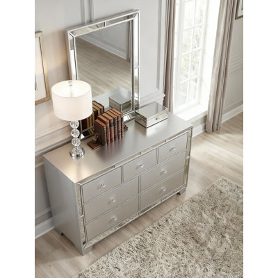 Ensemble de miroir de commode Belisa