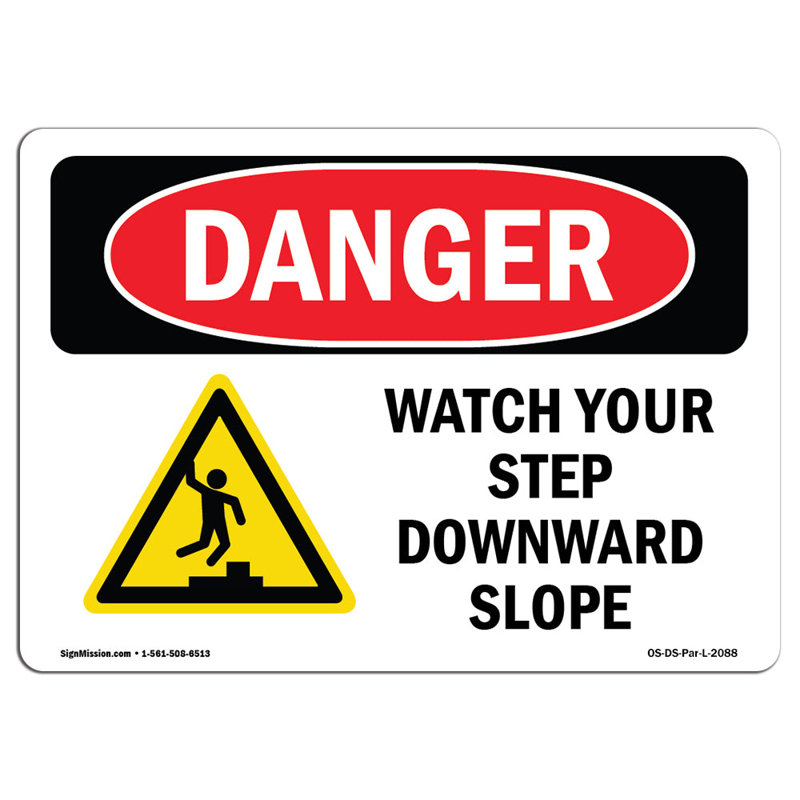 Danger Sign, 12" H x 18" W x 0.1" D