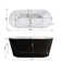 59" x 30" Acrylic Freestanding Soaking Tub with Chrome Overflow and Quick Drain