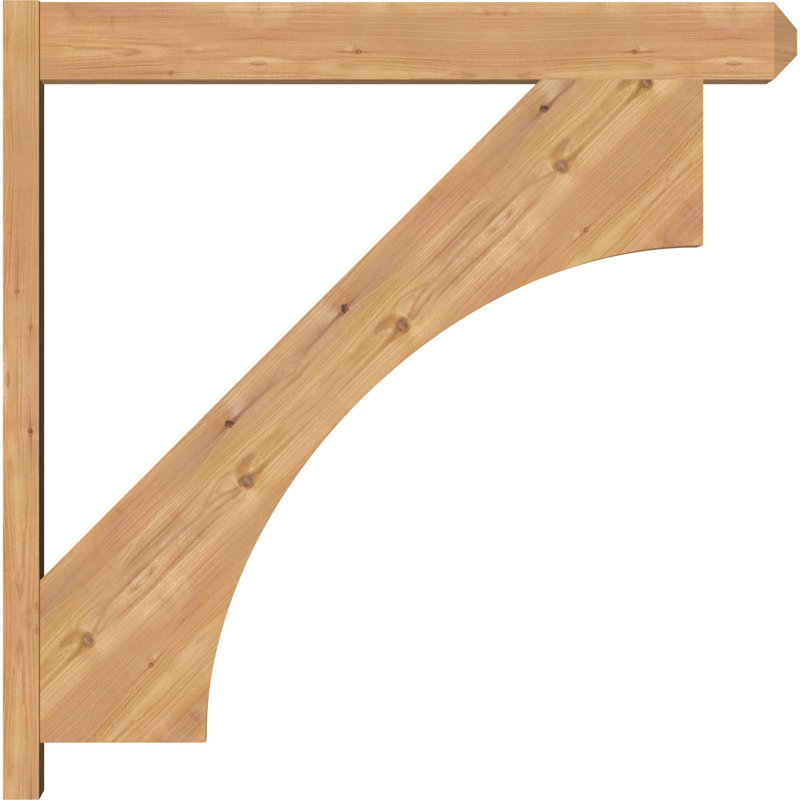 Persienne en bois rustique Westlake Craftsman, P 32 po x H 32 po, Cèdre rouge de l'Ouest l 5 1/2 po (lisse)