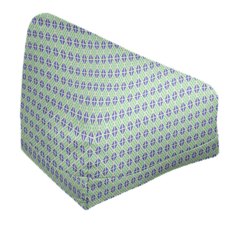 Fauteuil à billes standard & Leffel, Pas de bourre, Vert / bleu, H 86 po x L 2 po x P 43 po