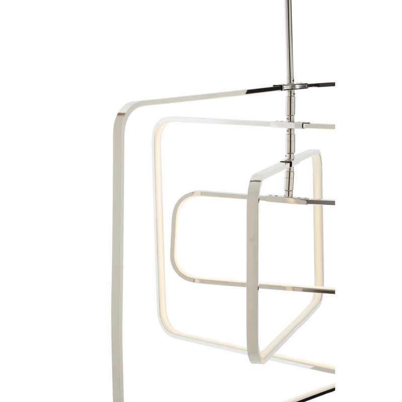 Atiya 1 - Light Silver LED Square/Rectangle Pendant