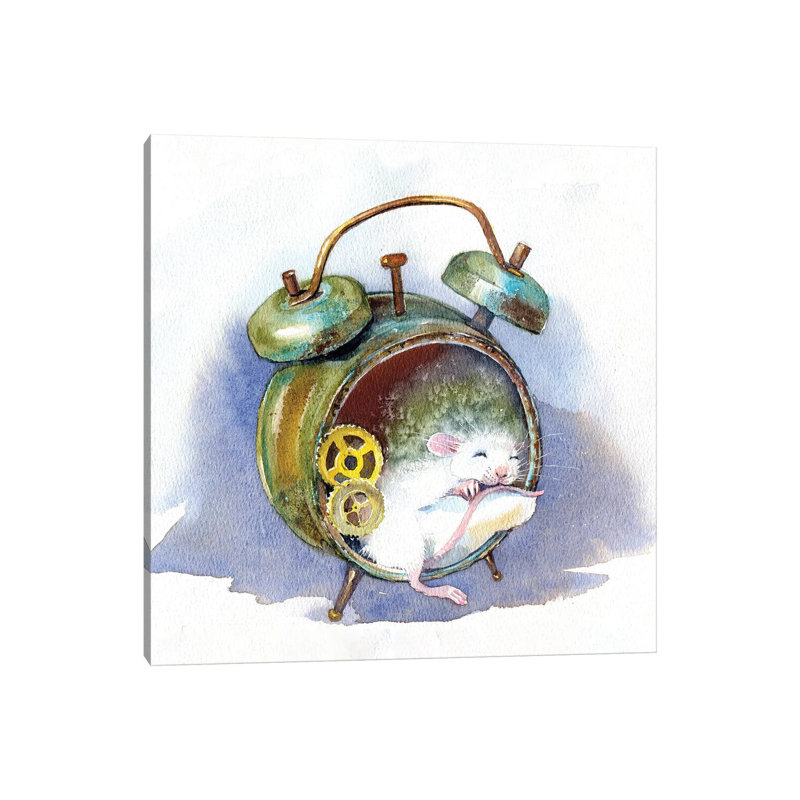 White Mouse by Marina Ignatova - Wrapped Canvas Print, 66.04 cm H x 66.04 cm W x 1.91 cm D