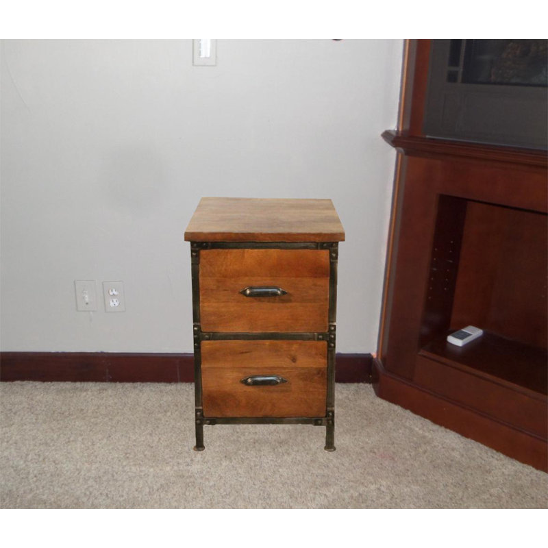 Yerby 18'' Wide 2 -Drawer Solid Wood File Cabinet
