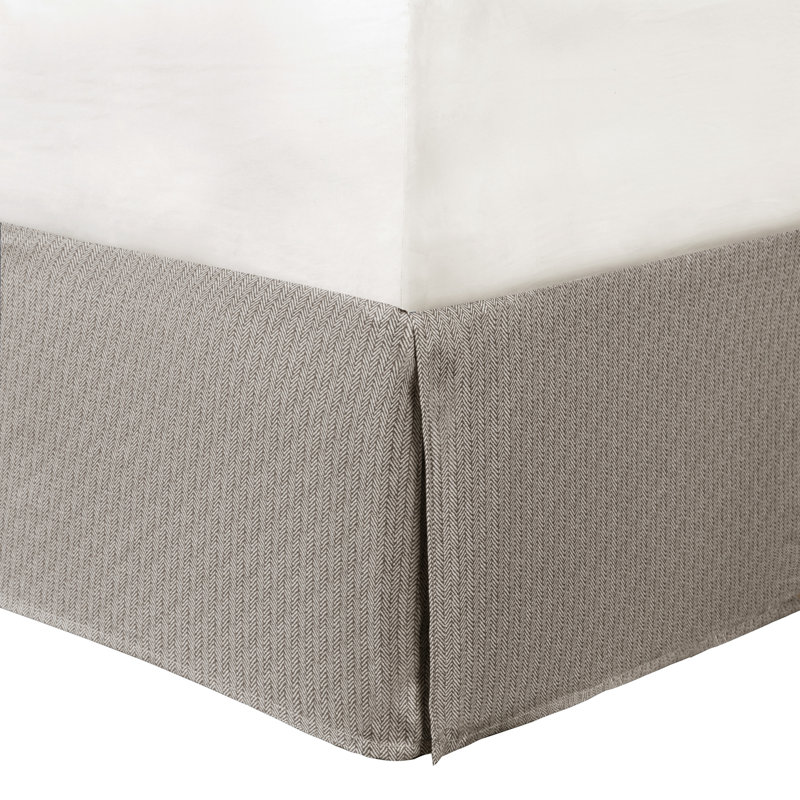 King Neutral Herringbone Plaid 7-Piece Comforter Set
