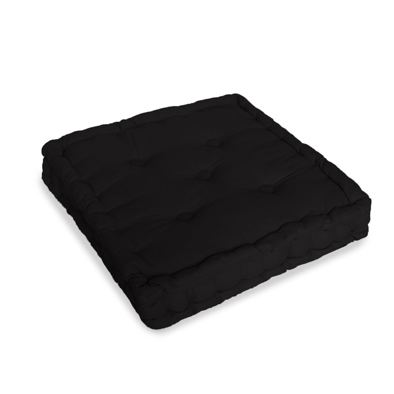100% Cotton Booster Armchair Seat Pads Cushion, Black