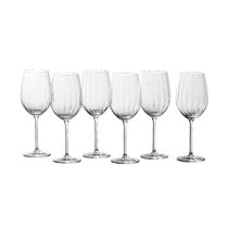 Fantasy Hand Cut Crystal Red Wine Glasses - Set of 6