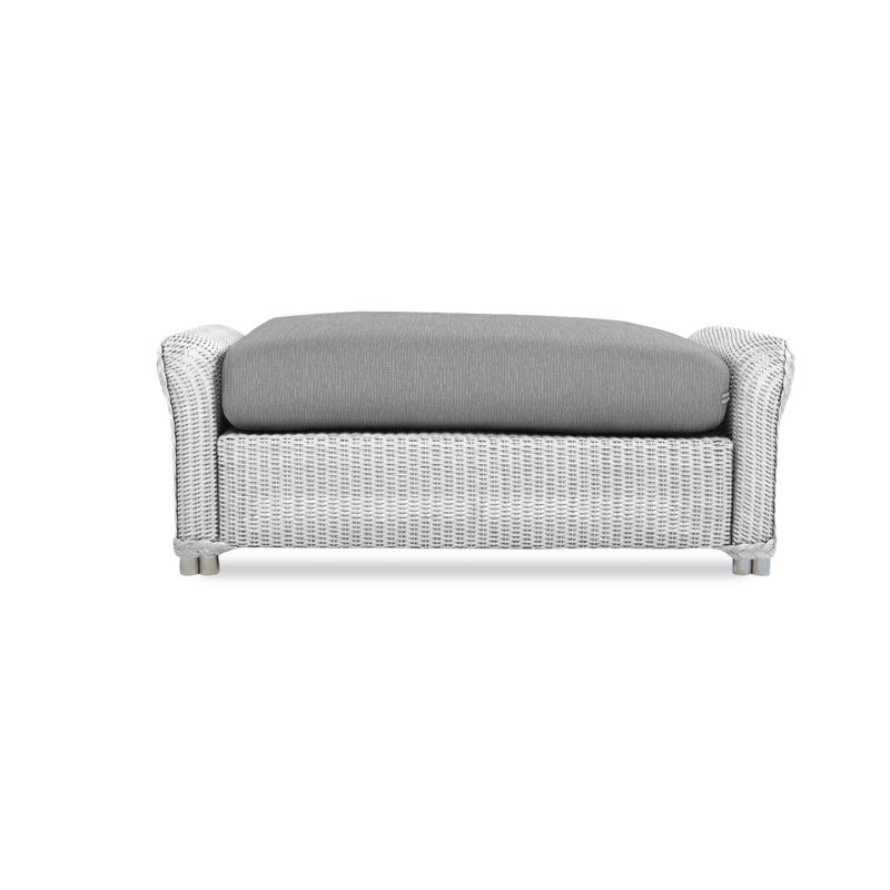 Reflections Outdoor Ottoman, Canvas Canvas Sunbrella® Canvas, White