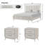 Ensemble de chambre à coucher 3 pièces avec éclairage à DEL Roundhill Haak, finition chêne gris, très grand-705260649