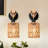 Wigston Rattan Wall Sconces Plug-in (Set of 2)