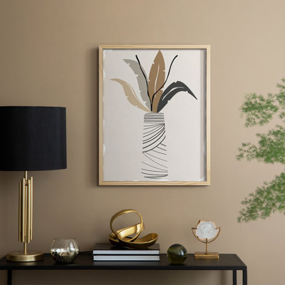 Palm Arrangement II, reproduction encadrée - bois massif