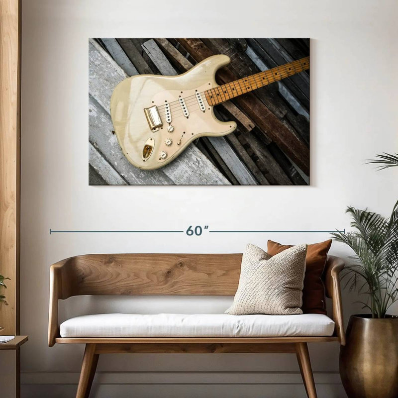 Guitare Abarca sur planches, H 30 po x l 45 po
